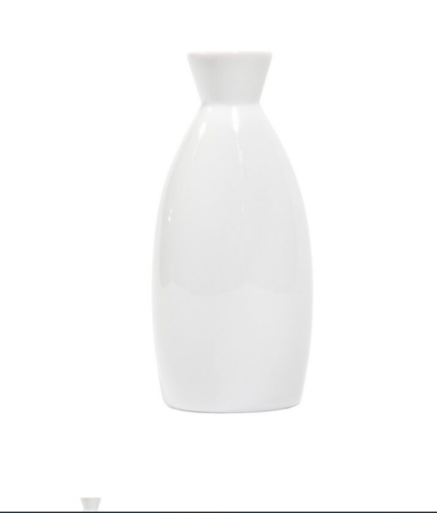 White sake bottle