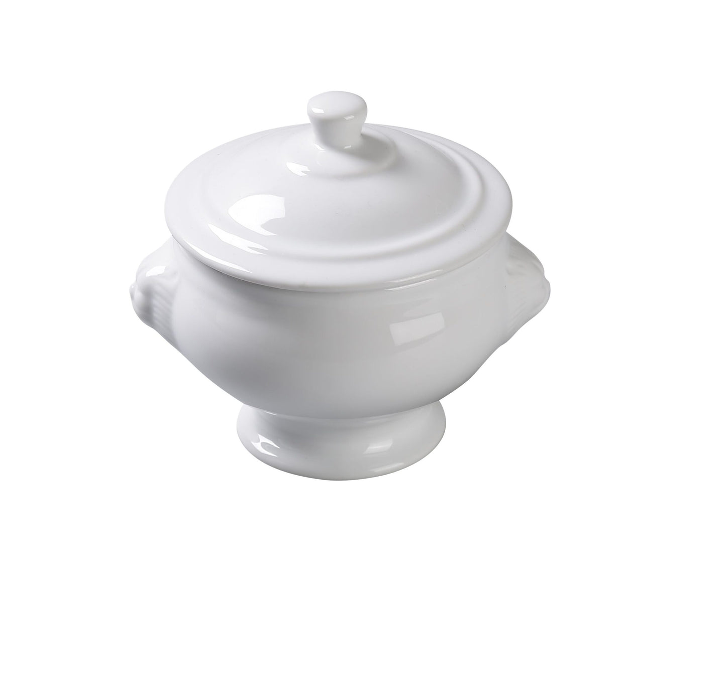 Yanco Lion Bouillon Cup With Lid LB-15-L is a refined and versatile addition to any restaurant or dining setting. Designed to elegantly present soups, chowders, stews, and condiments, this cup combines functionality with classic appeal. Crafted from high-quality porcelain, it features a sleek white glaze that enhances its durability and aesthetic charm. Built for convenience, it is oven, dishwasher, and microwave safe, making it ideal for both commercial and home use.
