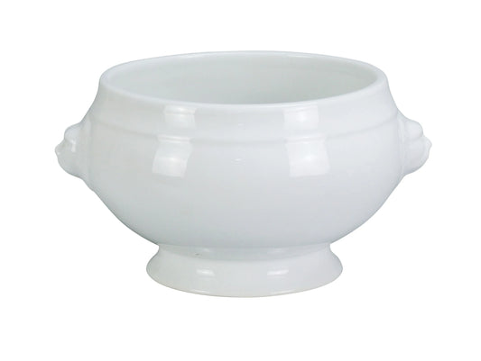 Yanco Lion Bouillon Cup LB-215 is a refined and versatile addition to any restaurant or dining setting. Designed to elegantly present soups, chowders, stews, and condiments, this cup combines functionality with classic appeal. Crafted from high-quality porcelain, it features a sleek white glaze that enhances its durability and aesthetic charm. Built for convenience, it is oven, dishwasher, and microwave safe, making it ideal for both commercial and home use.