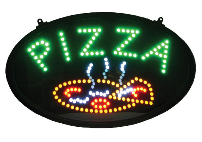 Winco LED-11 3 Pattern "Pizza" Dust Cover LED Sign - Restaurant Kitchen, Buffet Stations, Catering Services
