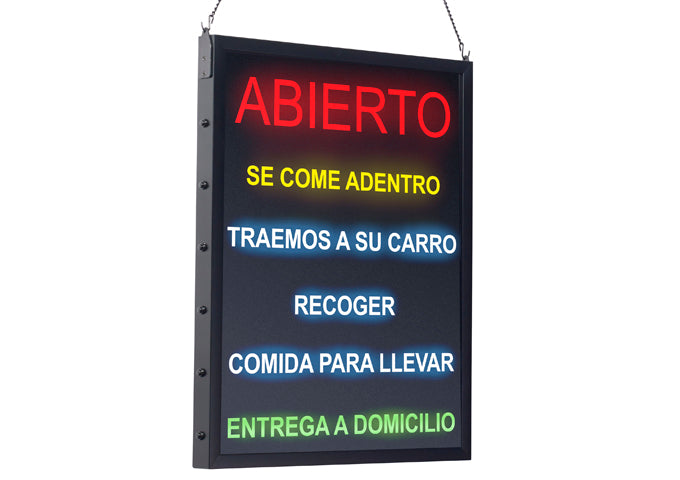 Winco LED-21 "All-in-One" Open Sign LED (Spanish Version)