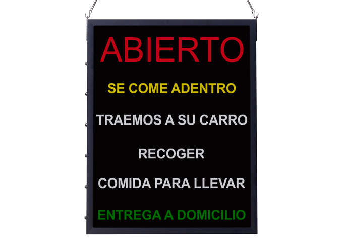 Winco LED-21 "All-in-One" Open Sign LED (Spanish Version)
