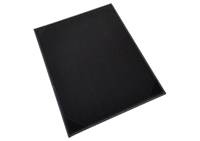 Winco LMS-414BK to LMS-814BK 4.5x14"–8.5x14" Black/Brown/Gray Single View Menu Cover