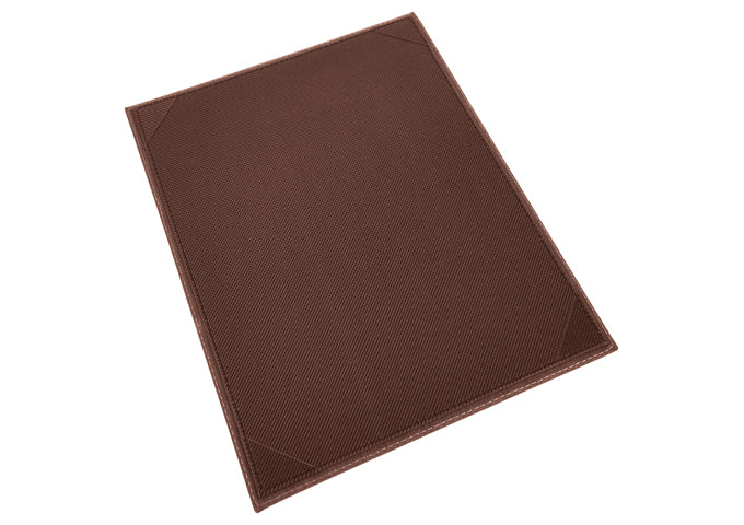 Winco LMS-414BK to LMS-814BK 4.5x14"–8.5x14" Black/Brown/Gray Single View Menu Cover