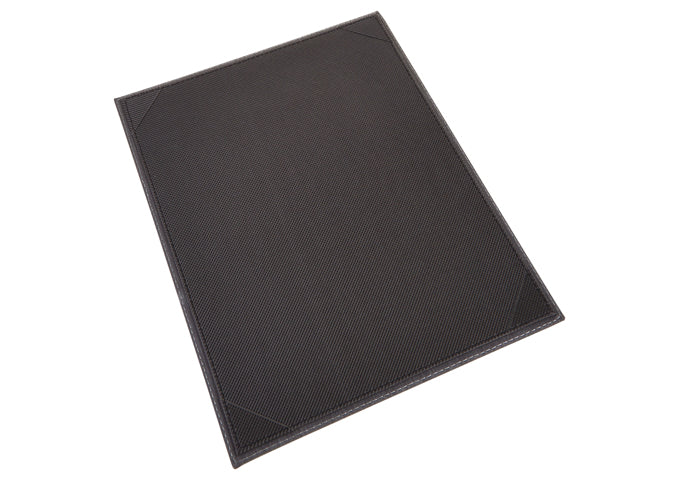Winco LMS-414BK to LMS-814BK 4.5x14"–8.5x14" Black/Brown/Gray Single View Menu Cover
