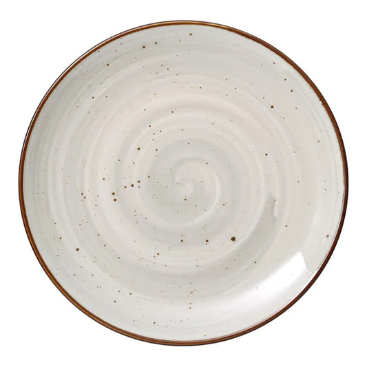 Yanco Coupe Plate LY-1110 is a stylish and versatile choice for any dining setting. Made from high-quality porcelain, this plate features a reactive glaze with a rich brown speckled finish, adding elegance to both casual and formal table settings. With a 10.25-inch diameter and 1-inch height, it offers ample space for serving main courses and sides. The durable porcelain construction ensures long-lasting performance, making it ideal for high-traffic establishments such as restaurants, hotels, and cafes. 