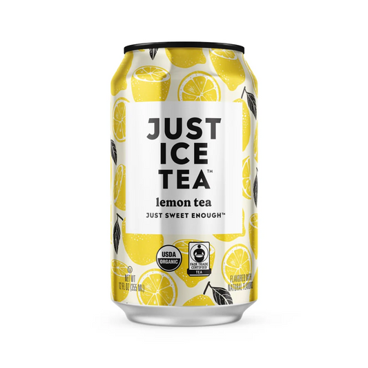 12oz Just Ice Tea Can Lemon Black Ice Tea Refreshing Drink