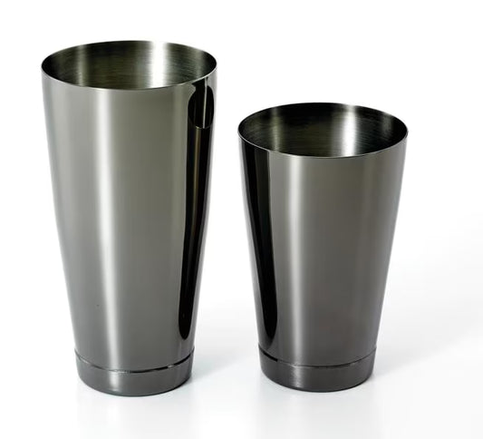 Gun Metal Black Shaker/Tin Set 18 & 28 ounce, M37009BK, 6 set/case
