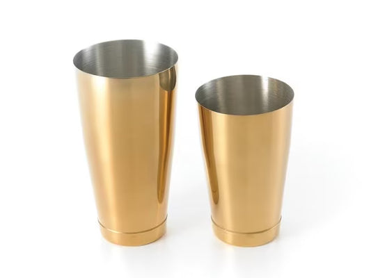 Gold Plated Shaker/Tin Set 18 & 28 ounce, M37009GD, 6 set/case