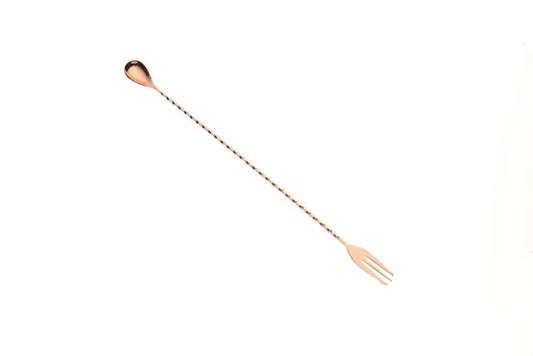 Copper Plated Bar Spoon w/ Fork End, M37016CP, 12/case