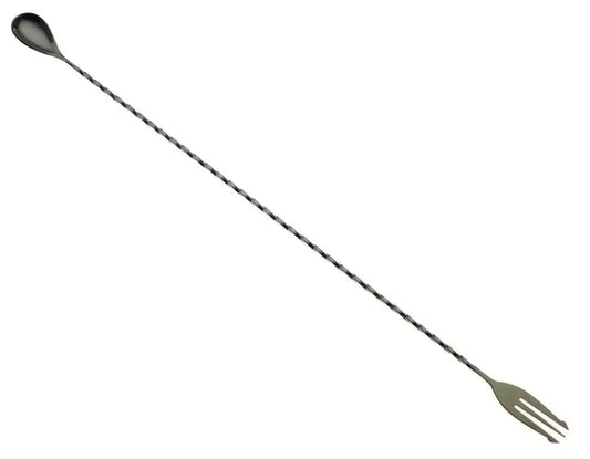 Matte Black Bar Spoon w/ Fork End, 19 5/8 inches, M37017BK, 12/case