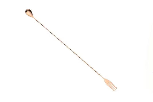 Copper Plated Bar Spoon w/ Fork End, 19 5/8 inches, M37017CP, 12/case