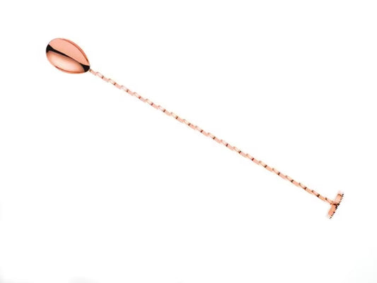 Copper Plated Bar Spoon with Muddler 11 13/16 inches, M37018CP, 12/case