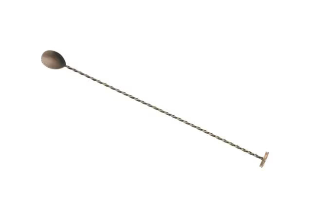Antique Copper Bar Spoon with Muddler 15 3/4 inches, M37019ACP, 12/case