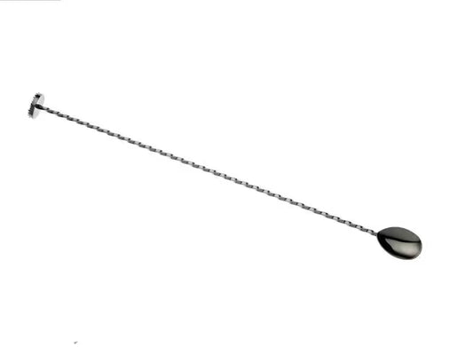 Gun Metal Black Bar Spoon with Muddler 15 3/4 inches, M37019BK, 12/case