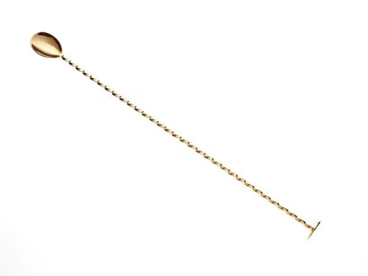 Gold Plated Bar Spoon with Muddler 15 3/4 inches, M37019GD, 12/case