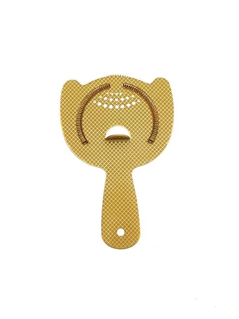 Gold Plated Diamond Lattice Heavy Duty Spring Bar Strainer, M37026GD, 6/case