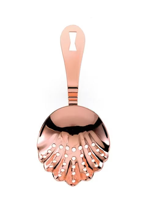 Copper Plated Scalloped Julep Strainer, M37029ACP, 12/case