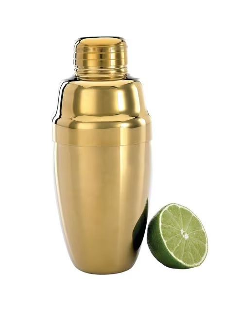 Gold Plated Heavy Duty Cocktail Shaker Set 3 Piece, M37038GD, 6/case