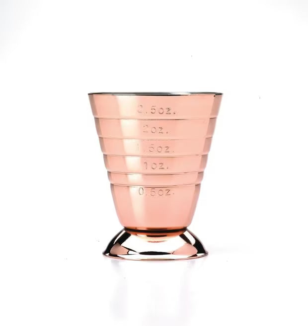 Copper Plated Bar Measuring Cup, M37069CP, 12/case
