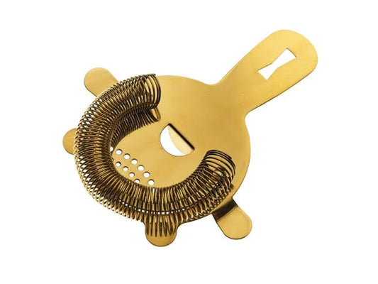 Gold Plated Heavy Duty 4 Prong Spring Bar Strainer, M37071GD, 6/case