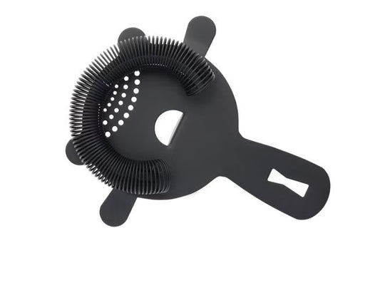 Matte Black Heavy Duty 4 Prong Spring Bar Strainer, M37071MBK, 6/case