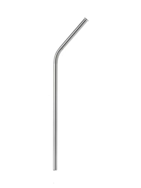 Stainless Steel Straw Curved 8 1/2 inches, 1/4 inches diameter, M37111, 24/case