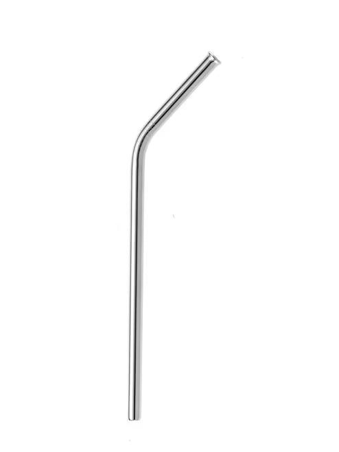Stainless Steel Straw Curved 8 1/2 inches 5/16 inches diameter, M37113, 24/case