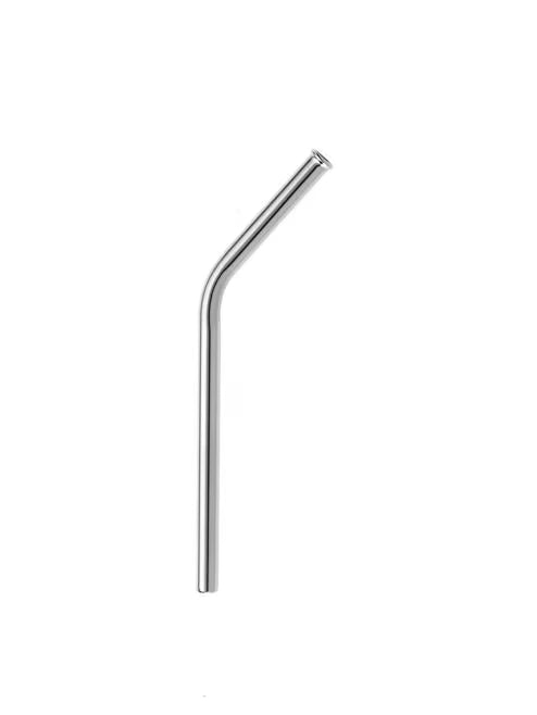Stainless Steel Straw Straight  Curved 6 1/2 inches 5/16 inches diameter, M37117, 24/case