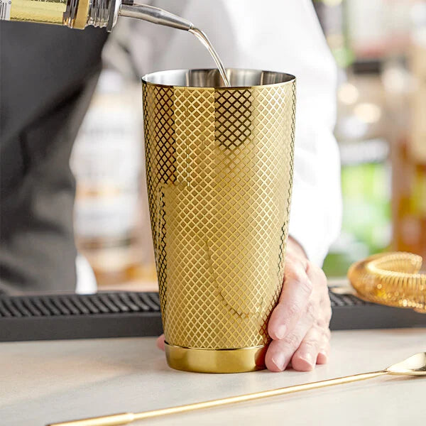 Antique Gold Diamond Lattice Shaker/Tin 28 ounce, M37199ANG, 6/case