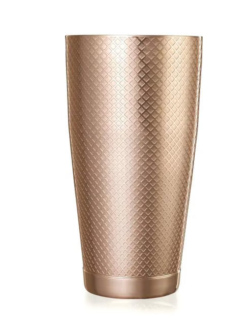 Copper Plated Diamond Lattice Shaker/Tin 28 ounce, M37199CP, 6/case