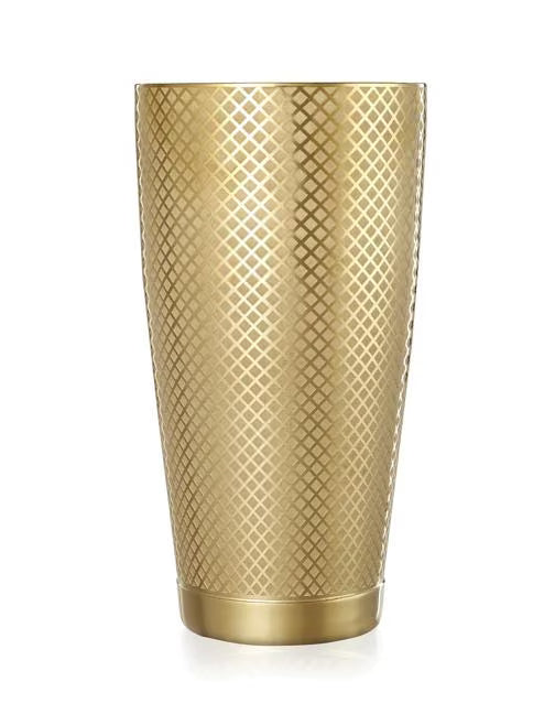 Gold Plated Diamond Lattice Shaker/Tin 28 ounce, M37199GD, 6/case