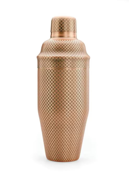 Antique Copper Diamond Lattice Japanese Style Shaker Set 3 Pieces, M37205ACP, 6 set/case