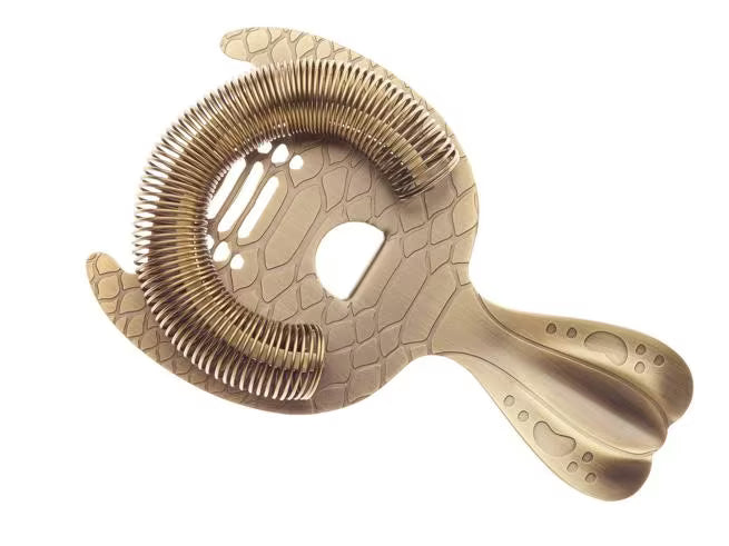 Serpent Antique Brass Spring Bar Strainer, M37305SPTABR, 6/case