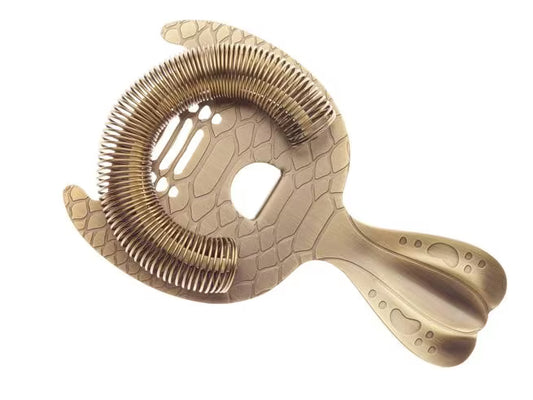 Serpent Antique Brass Spring Bar Strainer, M37305SPTABR, 6/case