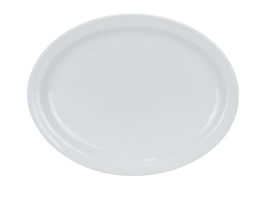 Yanco Narrow Rim Platter MA-14 is a stylish and durable choice for any food-serving establishment. Crafted from high-quality porcelain with a sleek glaze finish, this platter offers excellent resistance to mechanical damage and temperature effects. Part of the elegant Mayor collection, its narrow rim design enhances presentation, making it perfect for serving vegetables, cold cuts, fresh greens, and appetizers. 