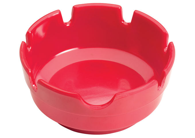 Winco MAS-4K and MAS-4R 4"Dia Black and Red, Melamine Ashtray