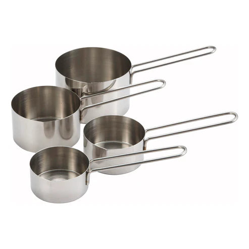 Winco MCP-4P, 4pcs, Stainless Steel Wire Hdl, Measuring Cup Set