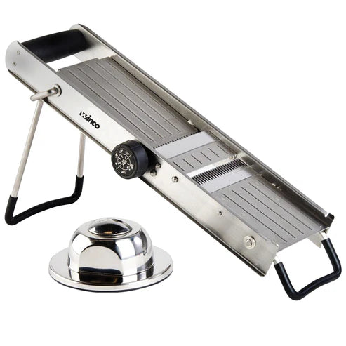 Winco MDL-18, S/S Built-in Blades w/Handguard Mandoline Slicer Set