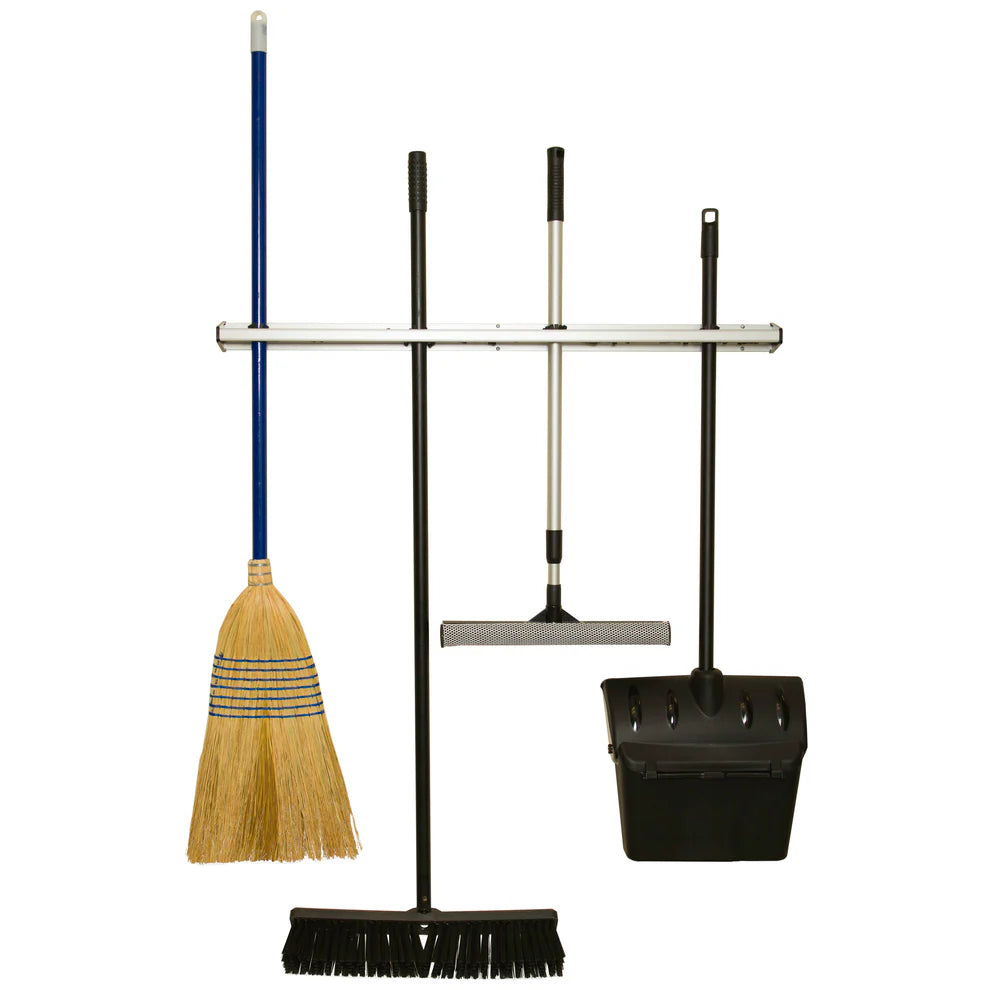 Winco MHH-24/36, 24/36" Mop & Broom Rack w/Rubber Bristles, EA
