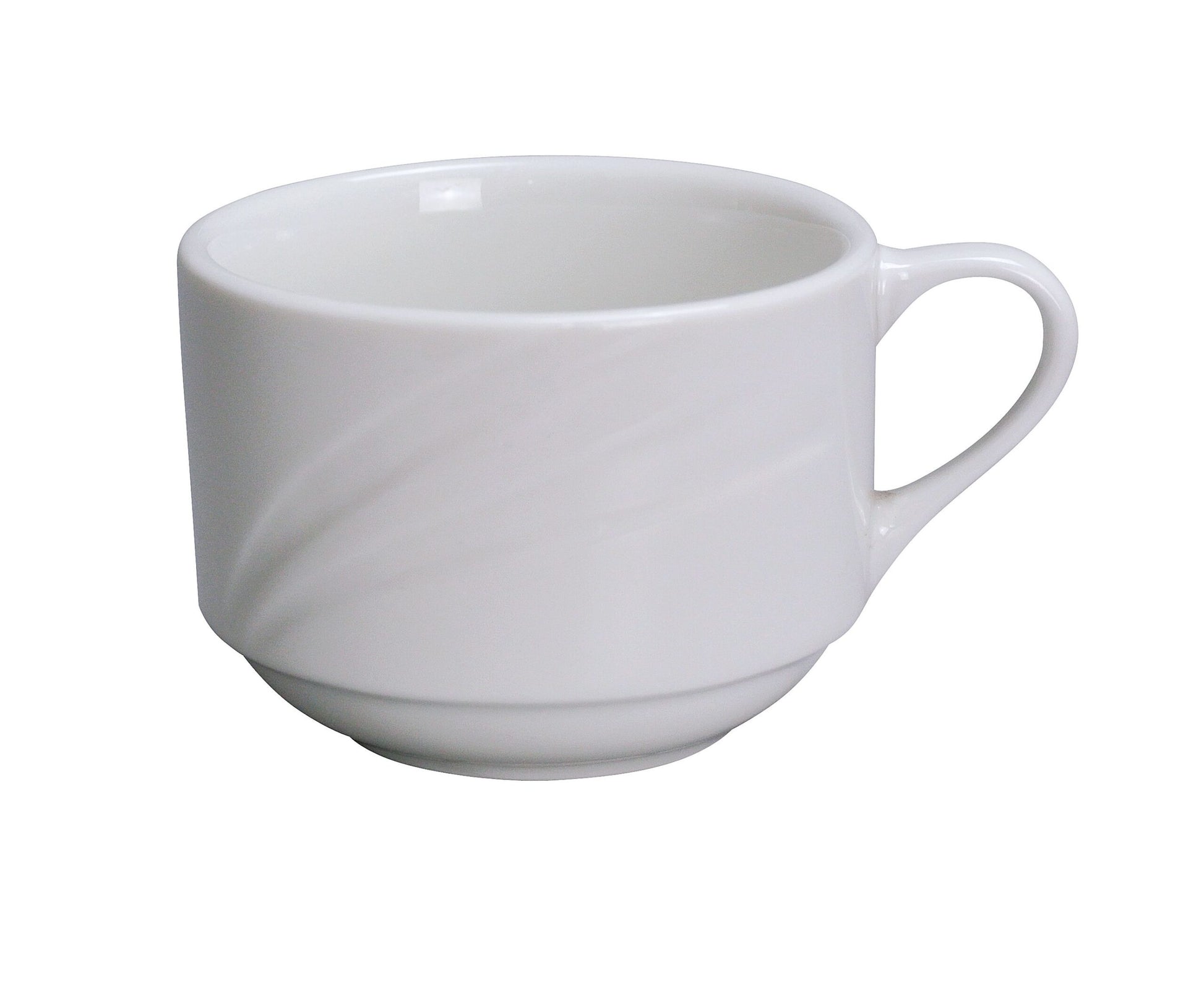 Yanco Stackable Cup MM-1-S is an elegant and practical choice for serving coffee, tea, espresso, and more. Designed with a finger-loop handle for comfortable grip and a stackable feature for easy storage, these cups are perfect for busy coffee shops, restaurants, and hotels. Made from durable porcelain, they are built to withstand frequent use while maintaining their sleek, coastal-inspired appearance.