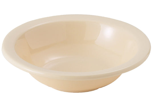 Winco MMB-10 to MMB-13W, 10oz, 13oz Tan and White Melamine Grapefruit Bowls