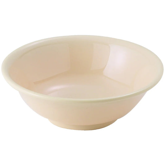 Winco MMB-22 to MMB-52W, 22-52oz Melamine Rimless Bowls, White/Tan