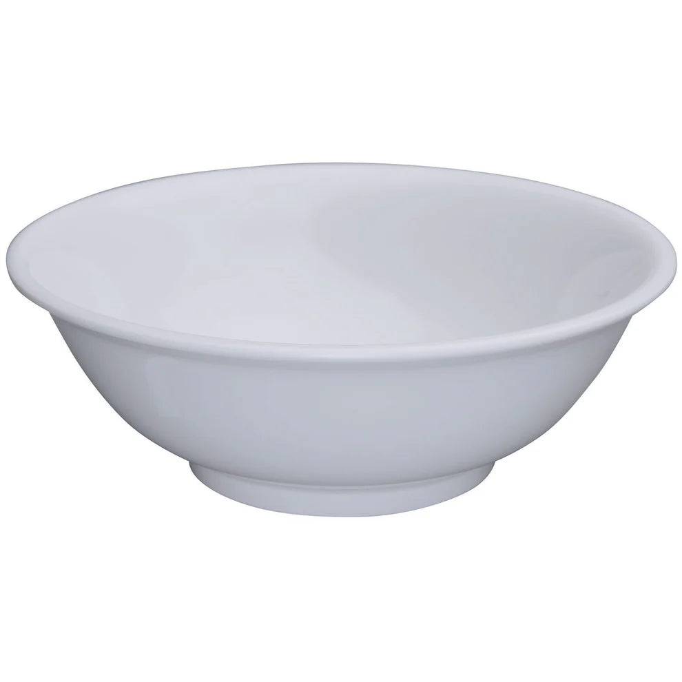 Winco MMB-22 to MMB-52W, 22-52oz Melamine Rimless Bowls, White/Tan