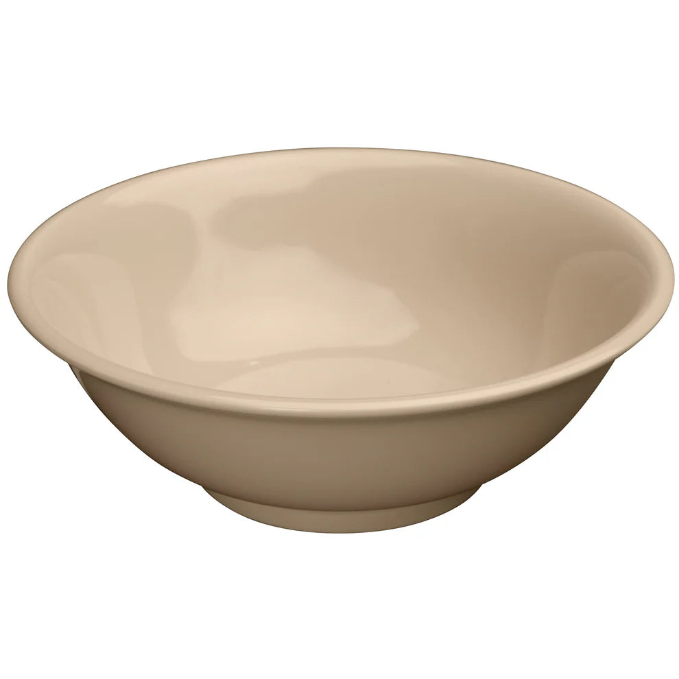 Winco MMB-22 to MMB-52W, 22-52oz Melamine Rimless Bowls, White/Tan
