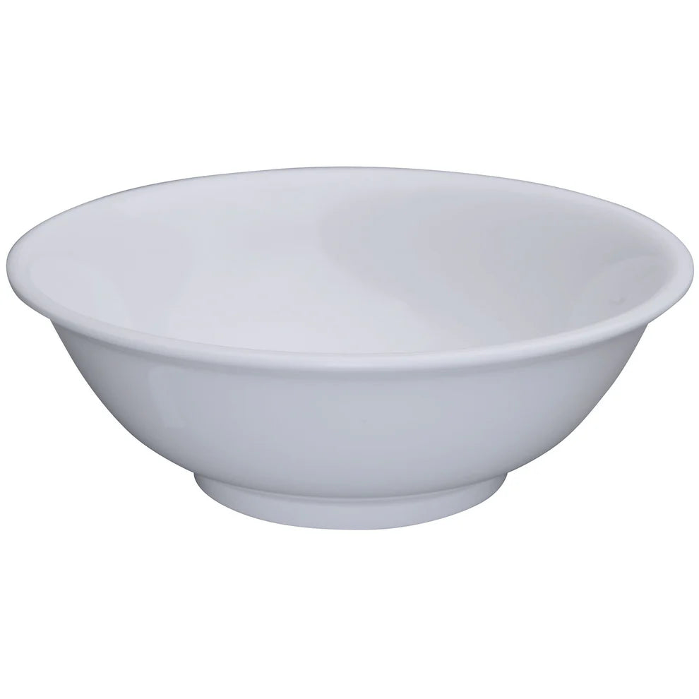Winco MMB-22 to MMB-52W, 22-52oz Melamine Rimless Bowls, White/Tan