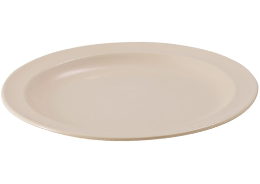 Winco MMPR-10 to 9W, Tan/White Narrow Melamine Oval Platters