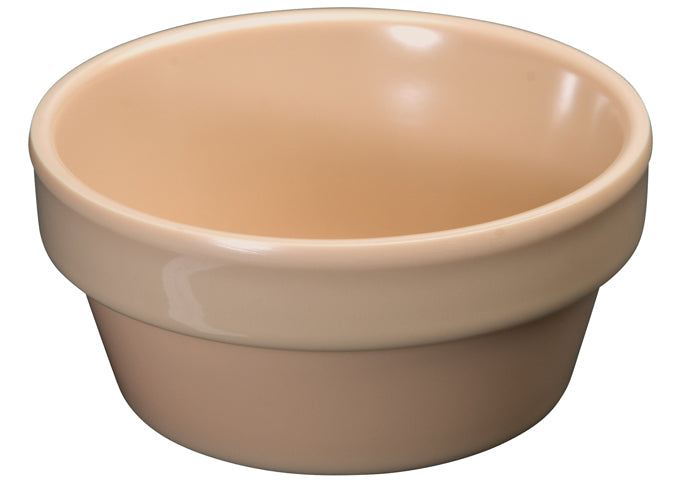 Winco MMSC-2 to MMSC-4W, 2-1/2oz to 4oz Tan and White Melamine Sauce Cups