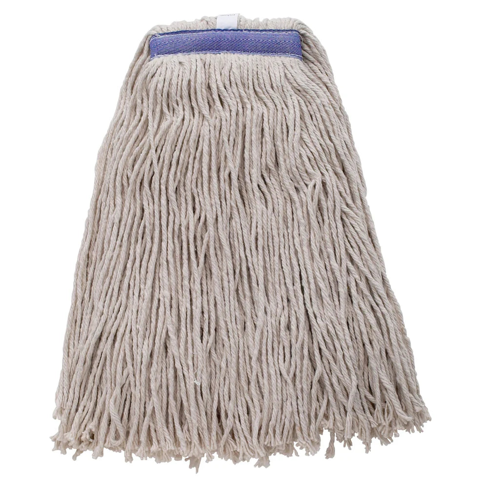 Winco MOP-20C to 32WC, 20oz-32oz, Cut End Blue & White Yarn Mop Heads
