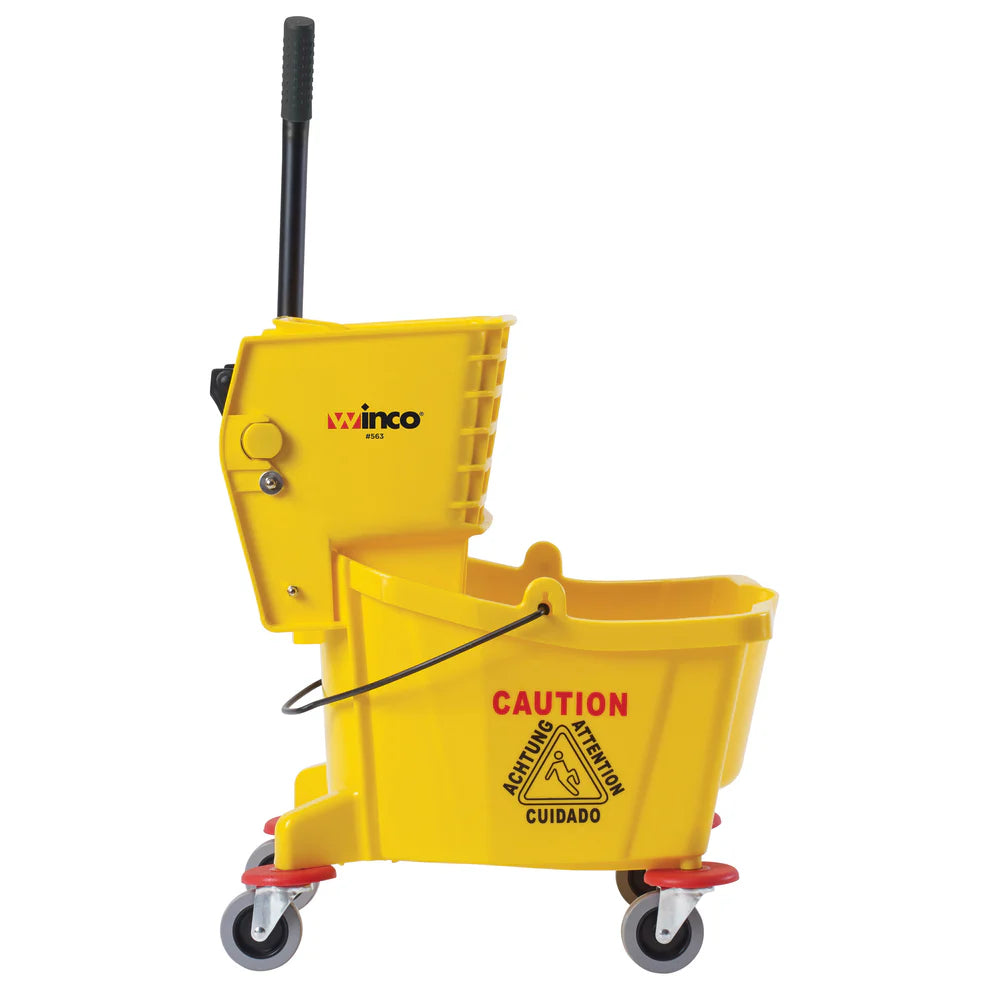 Winco MPB-26-36R, 26qt, Yellow, 36qt Red/Yellow  Mop Bucket w/Wringer